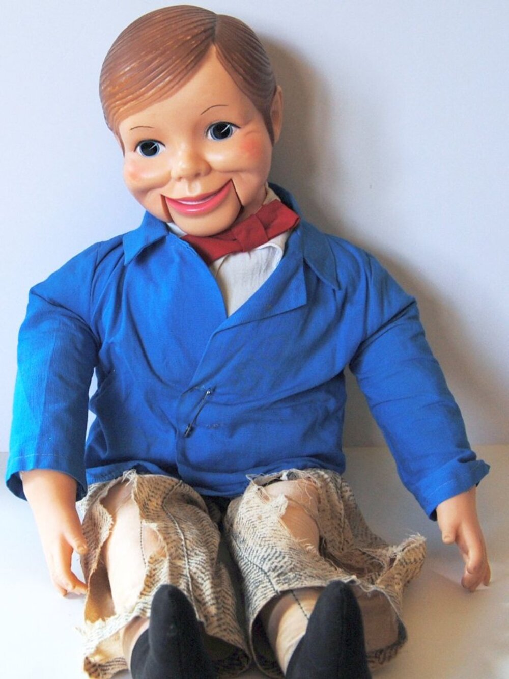 Willie Talk Ventriloquist Puppet Doll 70s Horseman Mouth Opens w/String Only